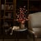 18in. Pre-Lit Artificial Valentine's Day Heart & Berry Twig Tree with 30 LED String Lights in Burlap Wrapped Base